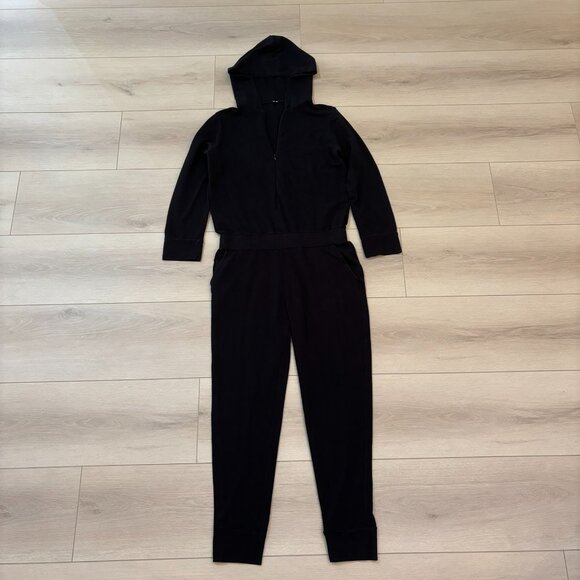 MONROW Supersoft Micro French Terry Hooded Jumpsuit - Picture 1 of 4